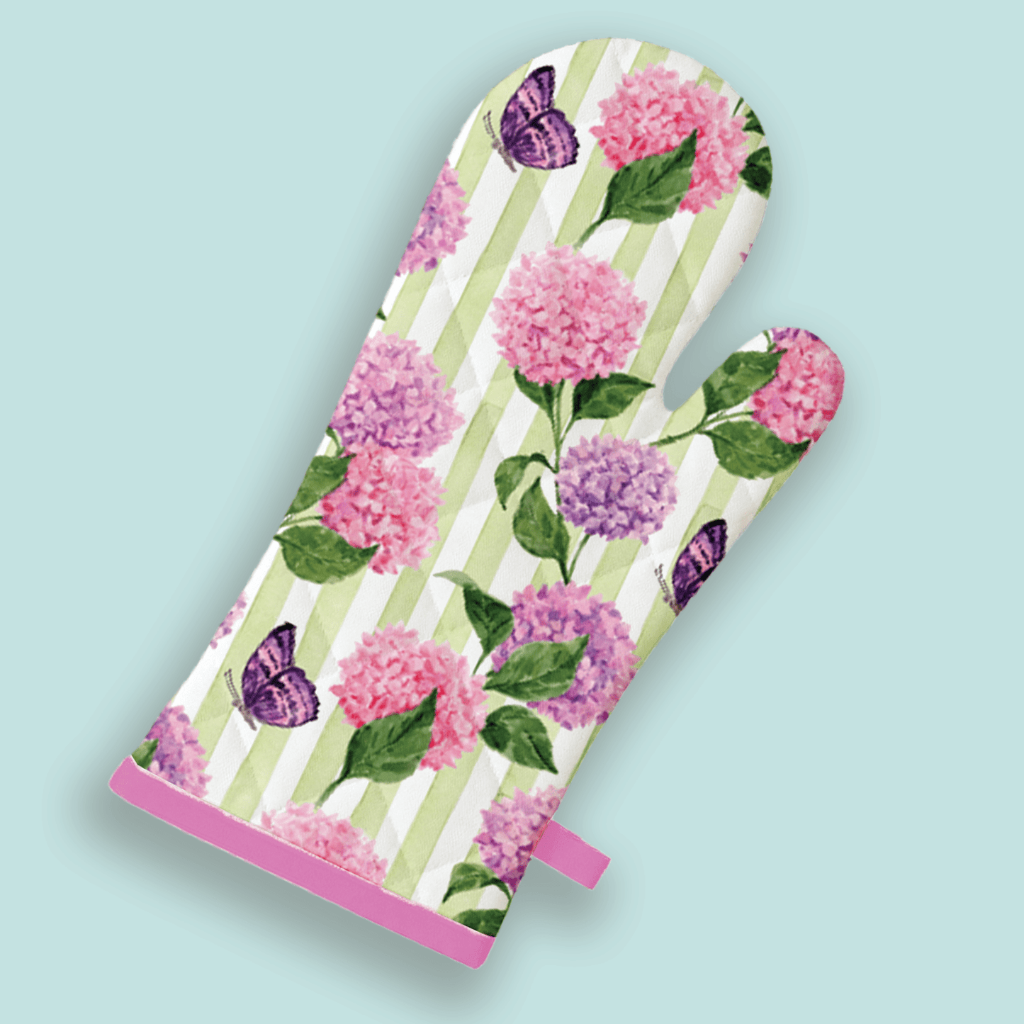 Oven Mitt | Pink and Purple Hydrangea - Shop LINNY CO