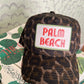 Palm Beach - Leopard Vintage Trucker Hat - Shop LINNY CO