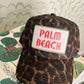 Palm Beach - Leopard Vintage Trucker Hat - Shop LINNY CO