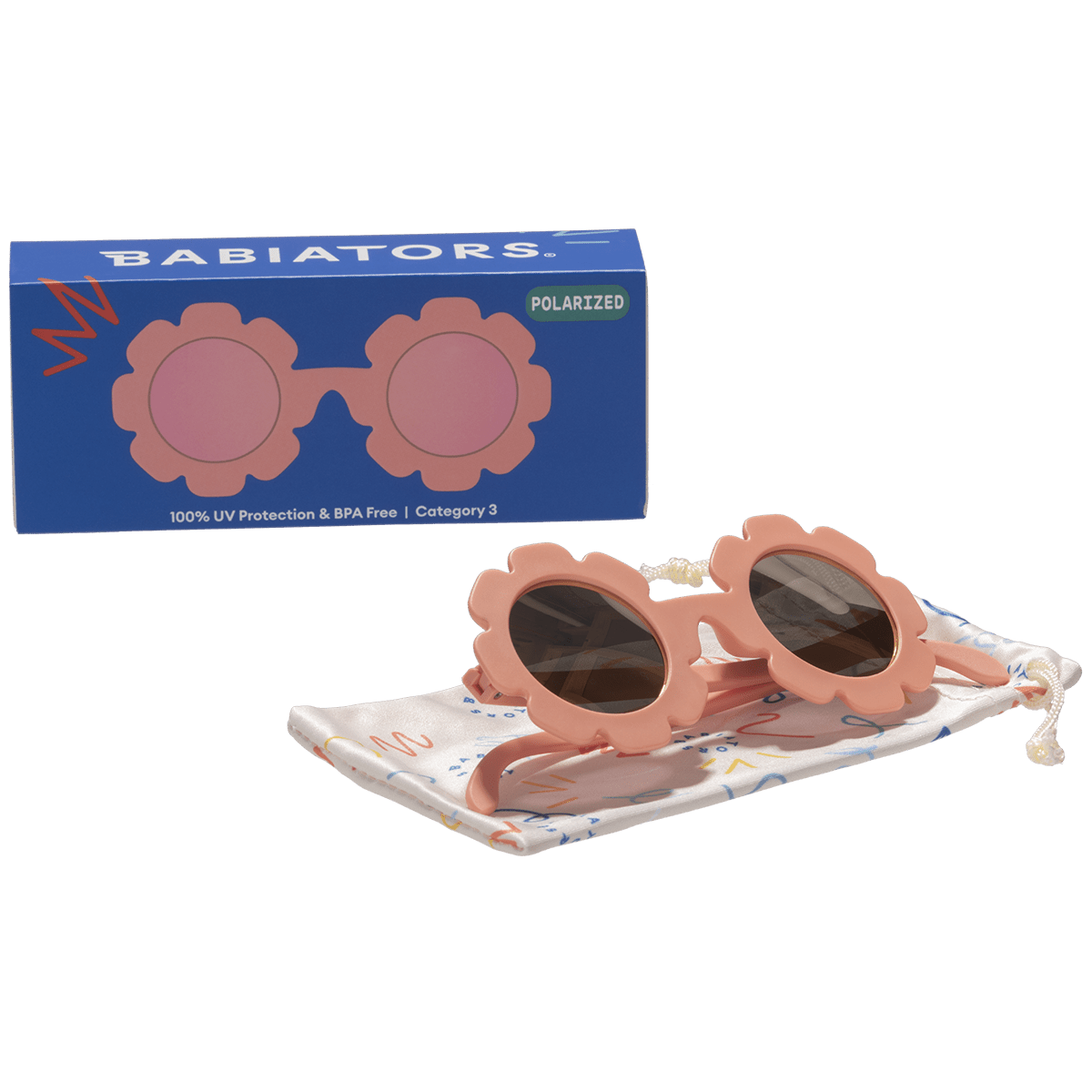 Peachy Keen Flower I Polarized Rose Gold Mirrored Lenses - Shop LINNY CO