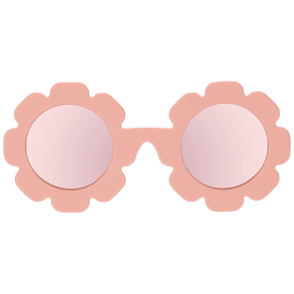 Peachy Keen Flower I Polarized Rose Gold Mirrored Lenses - Shop LINNY CO