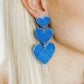 Penny Heart Statement Earrings - Denim - Shop LINNY CO