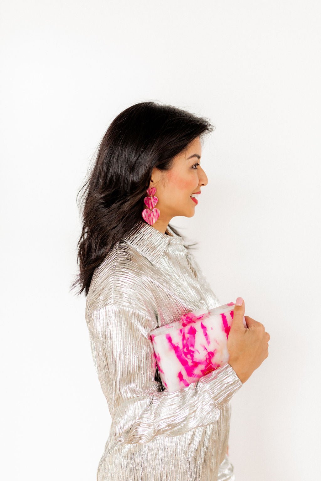 Penny Heart Statement Earrings - Love Struck Pink - Shop LINNY CO