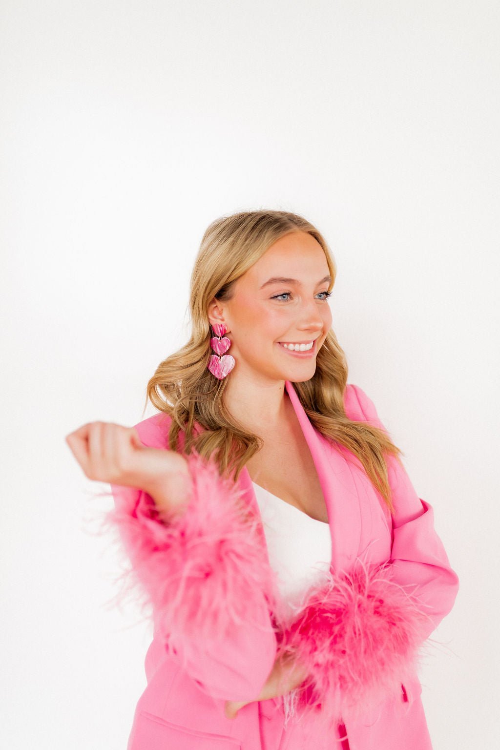 Penny Heart Statement Earrings - Love Struck Pink - Shop LINNY CO