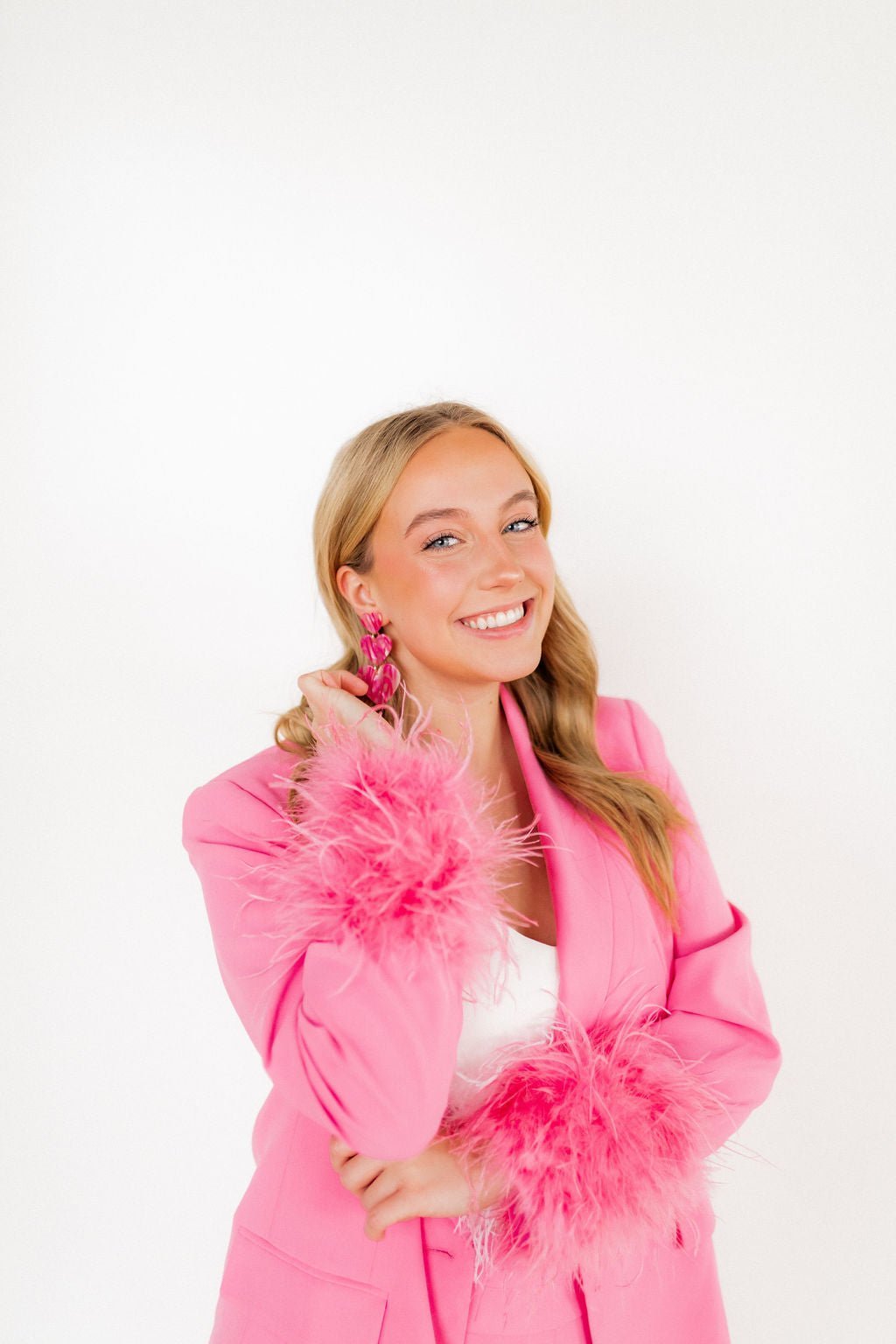 Penny Heart Statement Earrings - Love Struck Pink - Shop LINNY CO