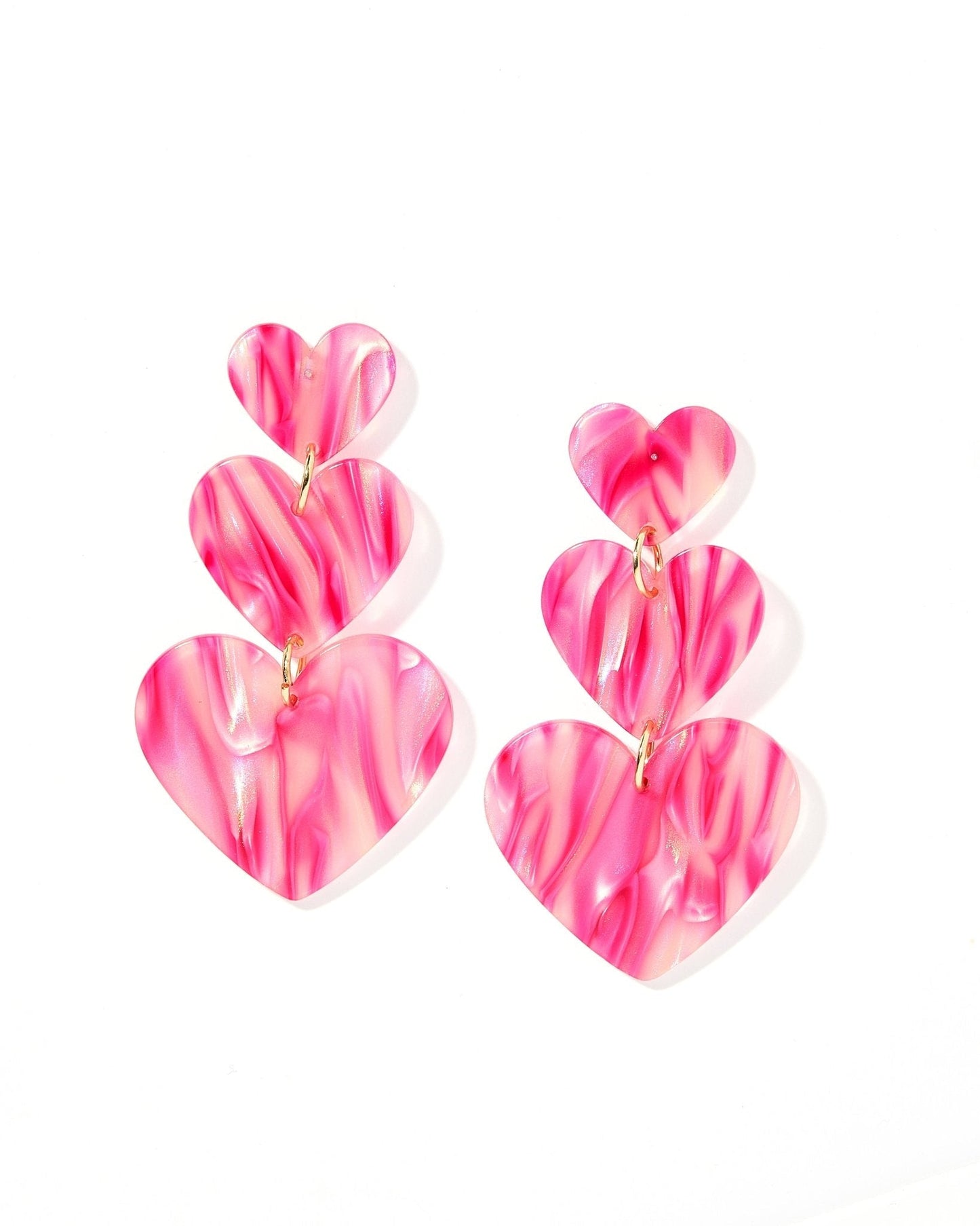 Penny Heart Statement Earrings - Love Struck Pink - Shop LINNY CO