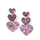 Penny Heart Statement Earrings - Pink Birthday Confetti - Shop LINNY CO