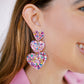 Penny Heart Statement Earrings - Pink Birthday Confetti - Shop LINNY CO