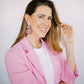 Penny Heart Statement Earrings - Pink Birthday Confetti - Shop LINNY CO