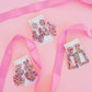 Penny Heart Statement Earrings - Pink Birthday Confetti - Shop LINNY CO