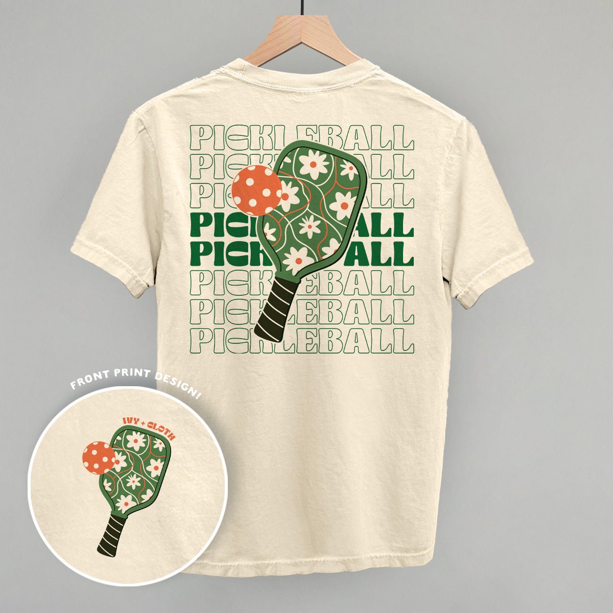 Pickleball Floral Repeated (Back Print) - Shop LINNY CO