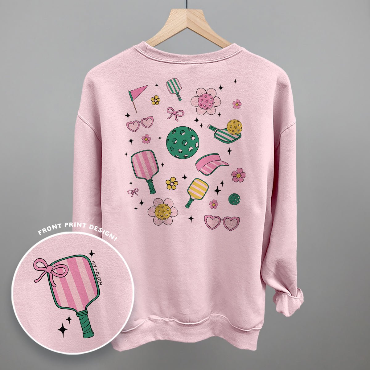 Pickleball Retro Doodles (Back Print) - Shop LINNY CO