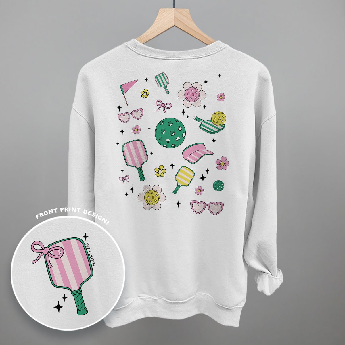 Pickleball Retro Doodles (Back Print) - Shop LINNY CO