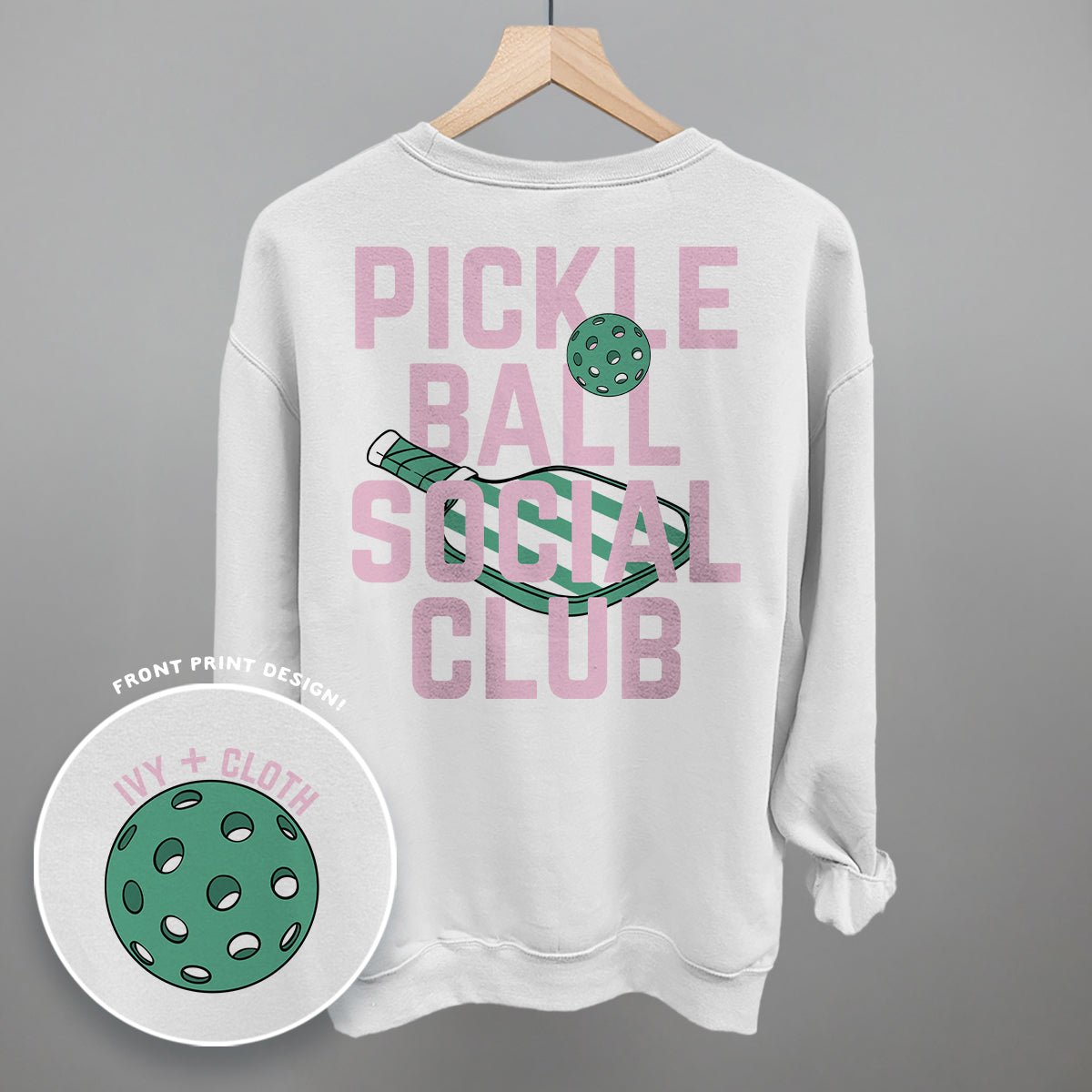 Pickleball Social Club Pink & Green (Back Print) - Shop LINNY CO