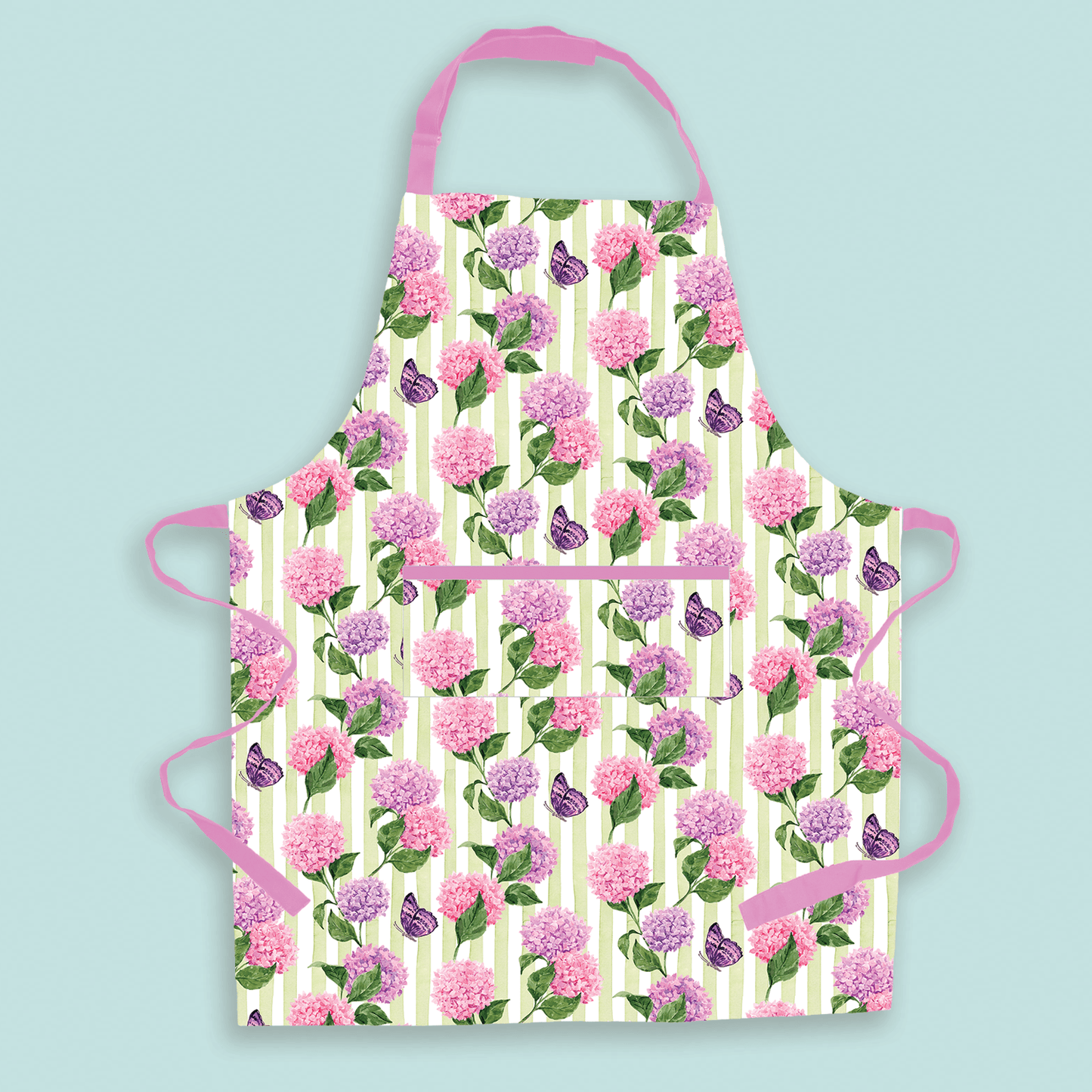 Pink and Purple Hydrangea Apron - Shop LINNY CO