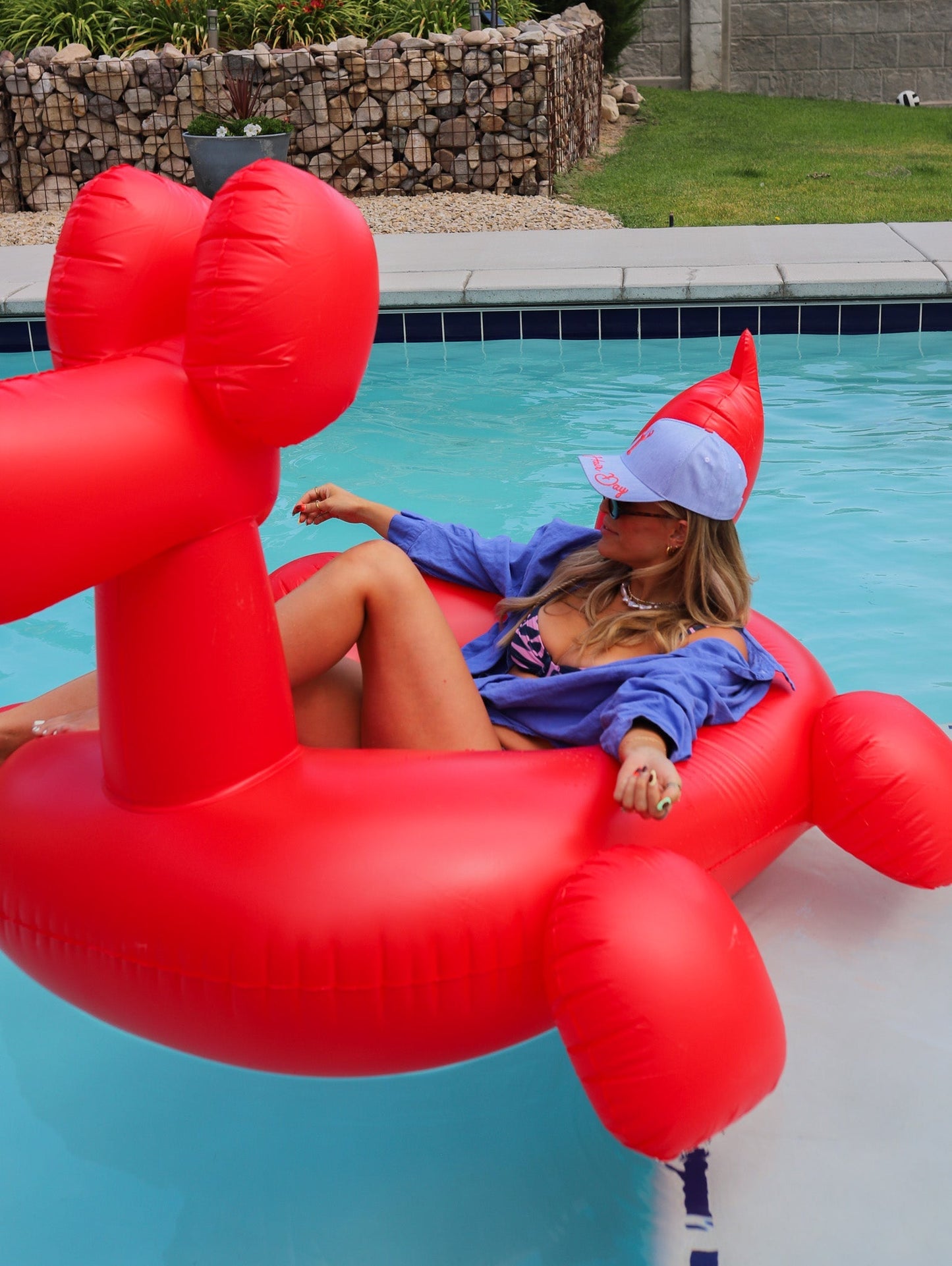 POOL HAIR DAY STRIPED TRUCKER HAT - Shop LINNY CO