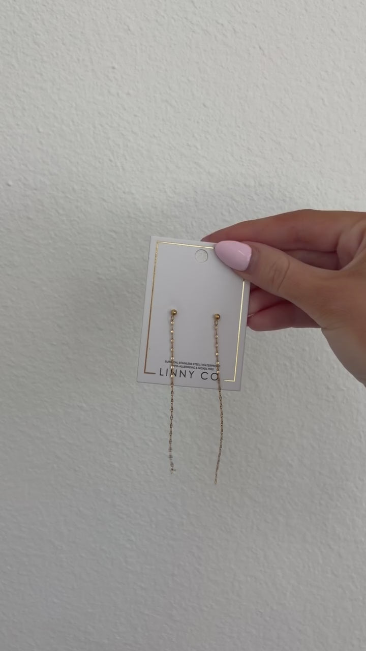 Screwback Stud Earrings - Devin Duster Gold