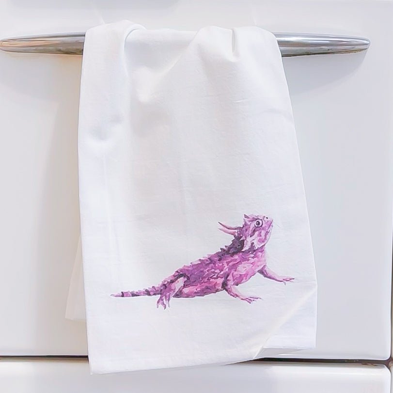 Purple Horned Frog Tea Towel - Shop LINNY CO