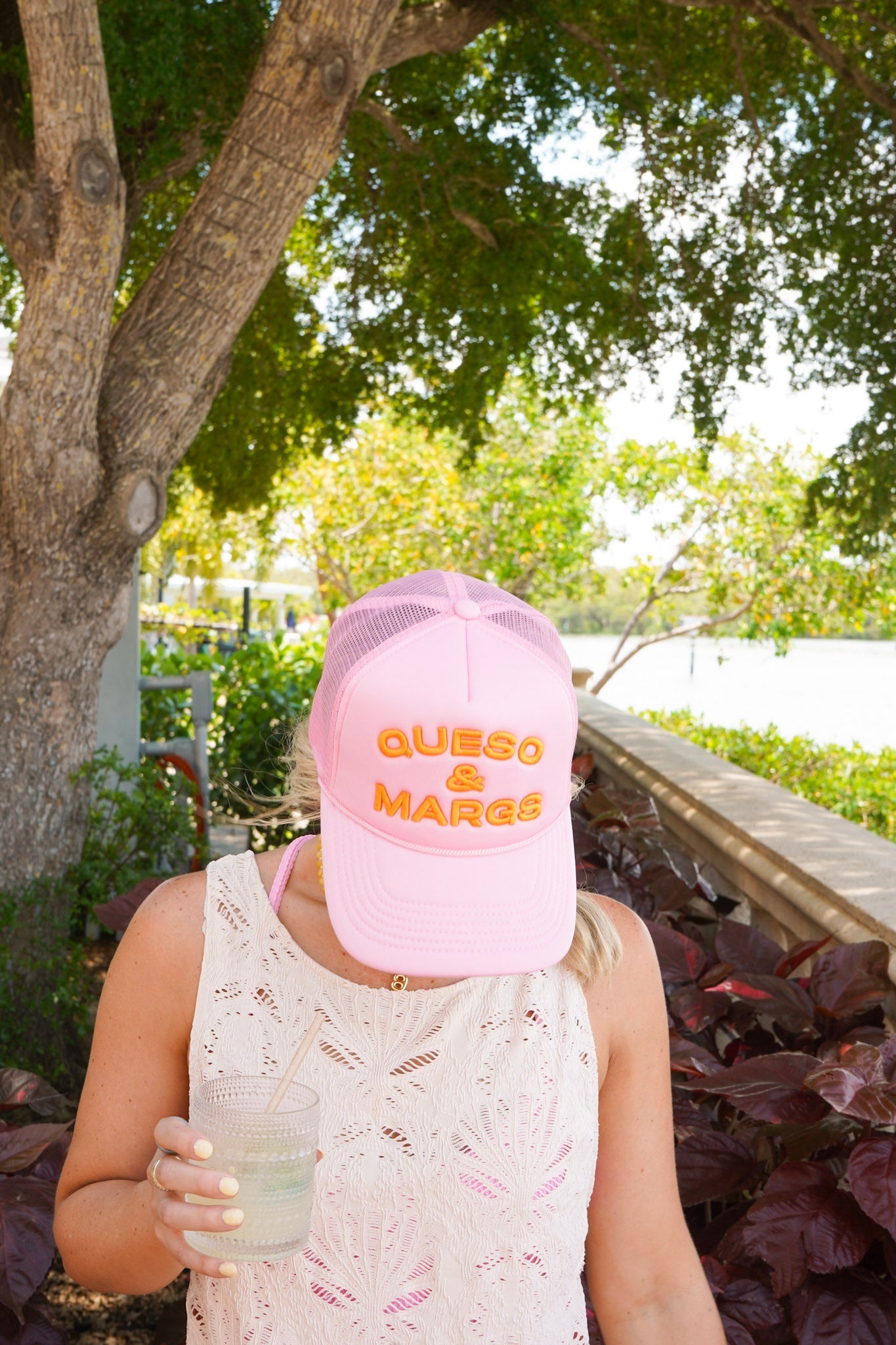 Queso and Margs - Pink Foam Trucker Hat - Shop LINNY CO
