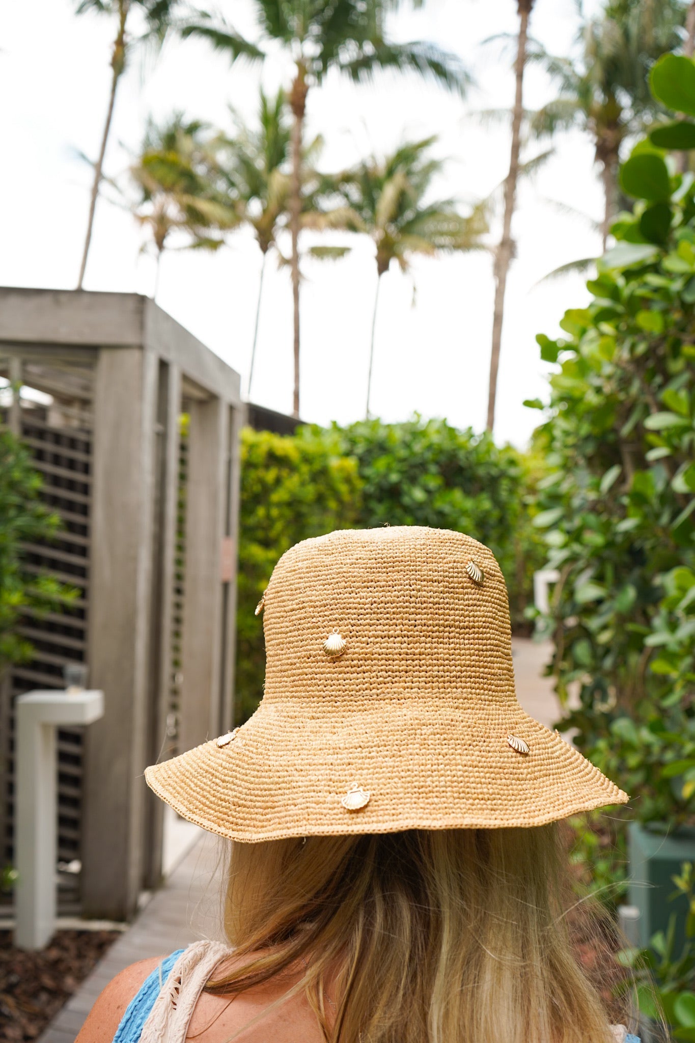 Raffia Bucket Hat with Charms - Shop LINNY CO