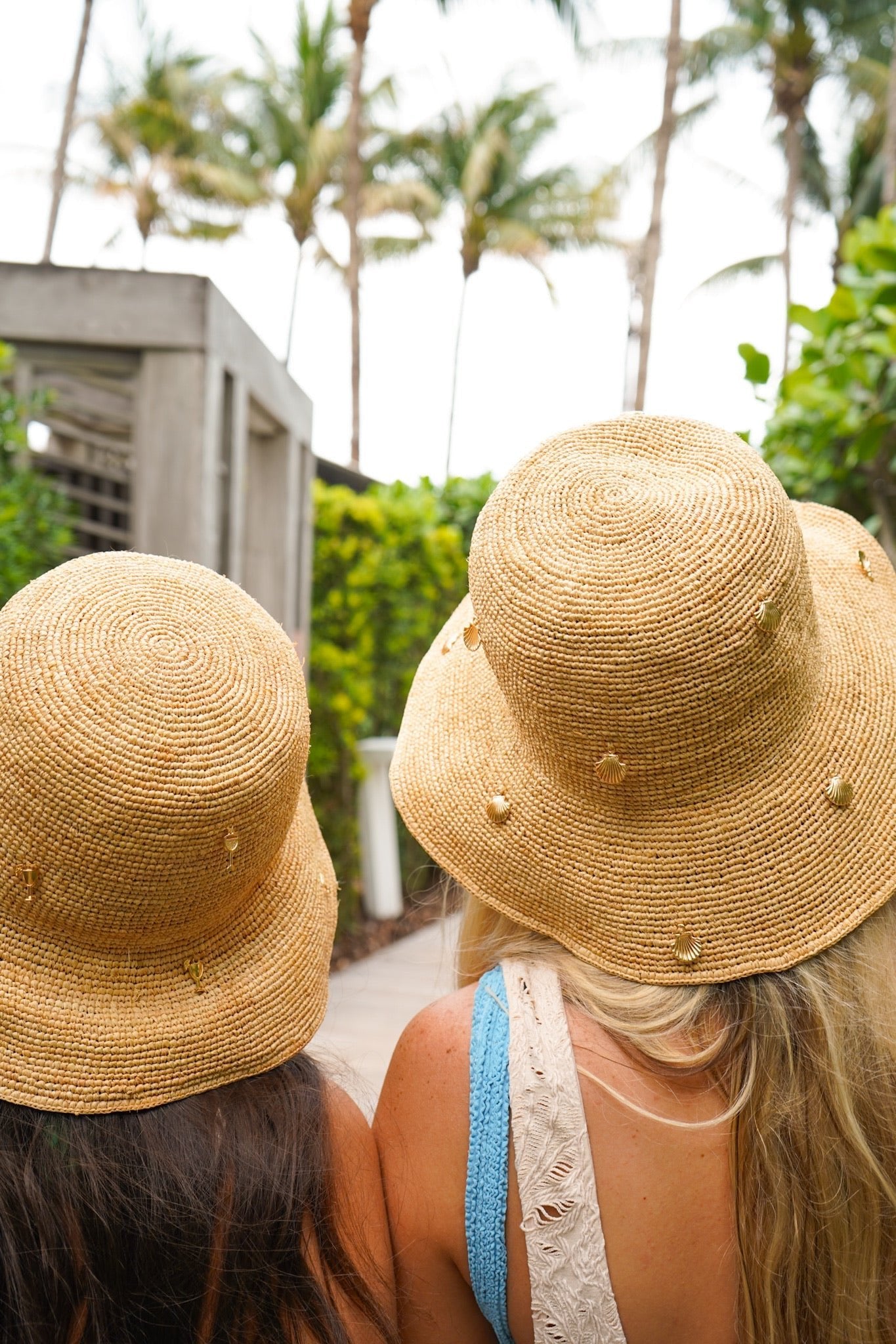 Raffia Bucket Hat with Charms - Shop LINNY CO