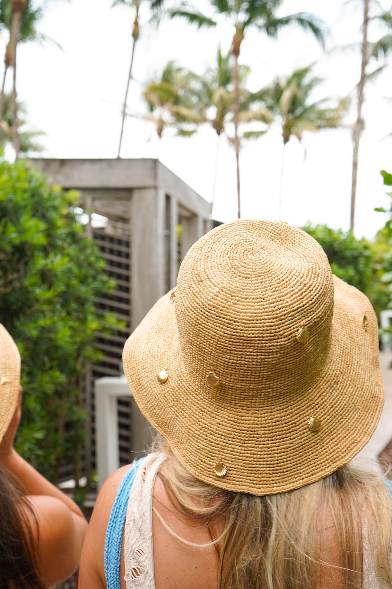 Raffia Bucket Hat with Charms - Shop LINNY CO