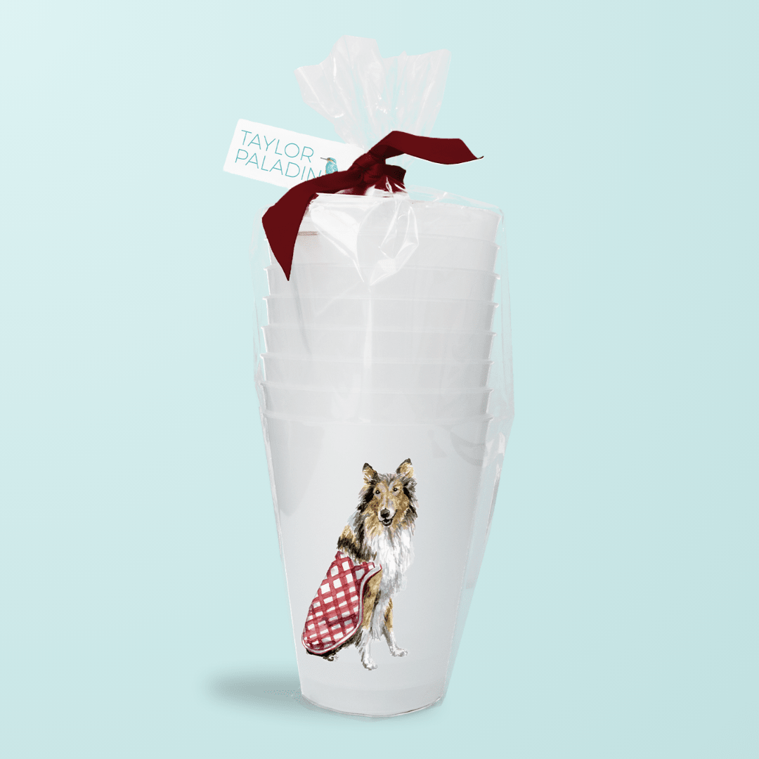 Rough Collie Frosted Cups - Shop LINNY CO