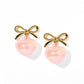 Ruthie Bow and Heart Earring - Pink - Shop LINNY CO