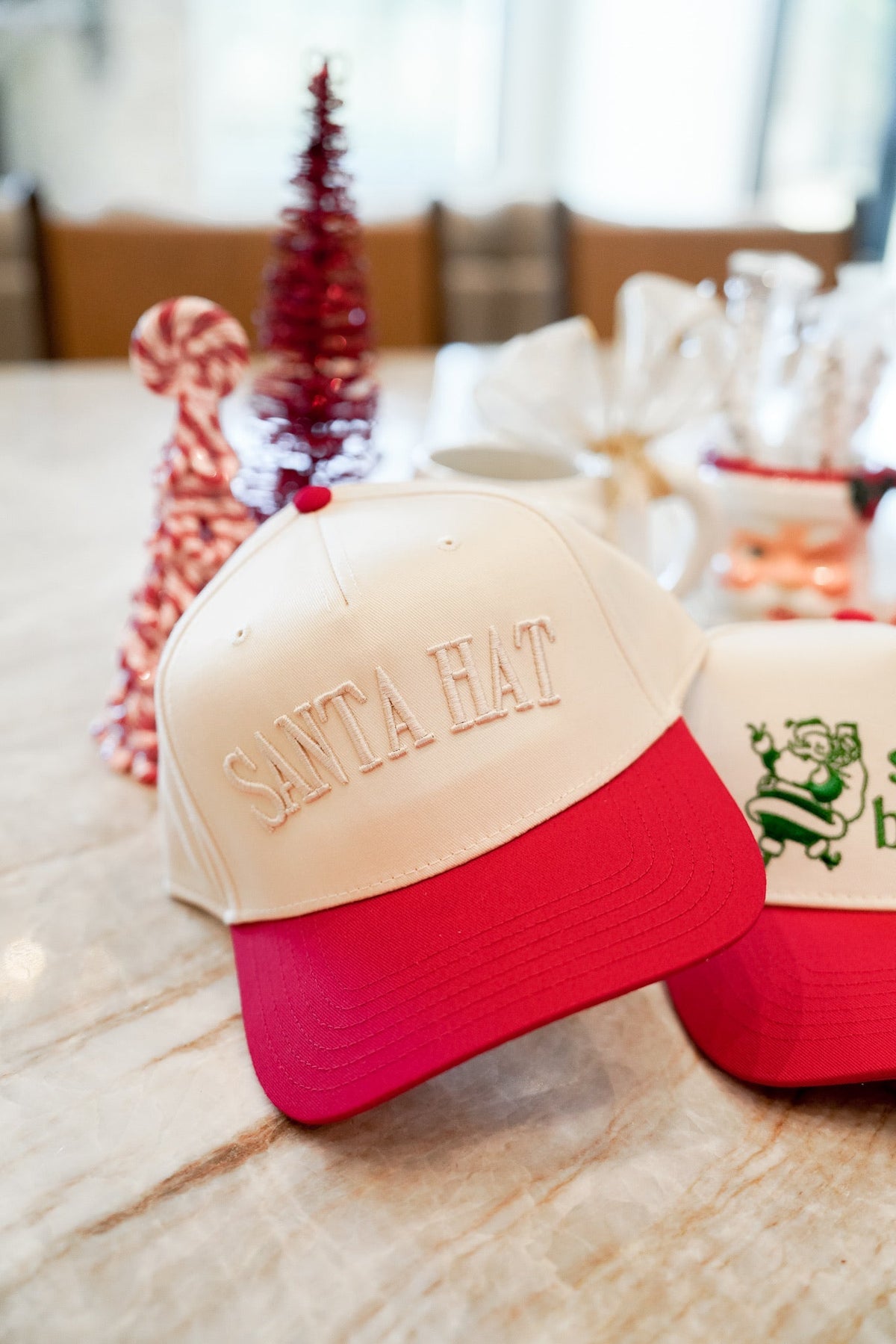 Santa Hat - Red Vintage Trucker Hat - Shop LINNY CO