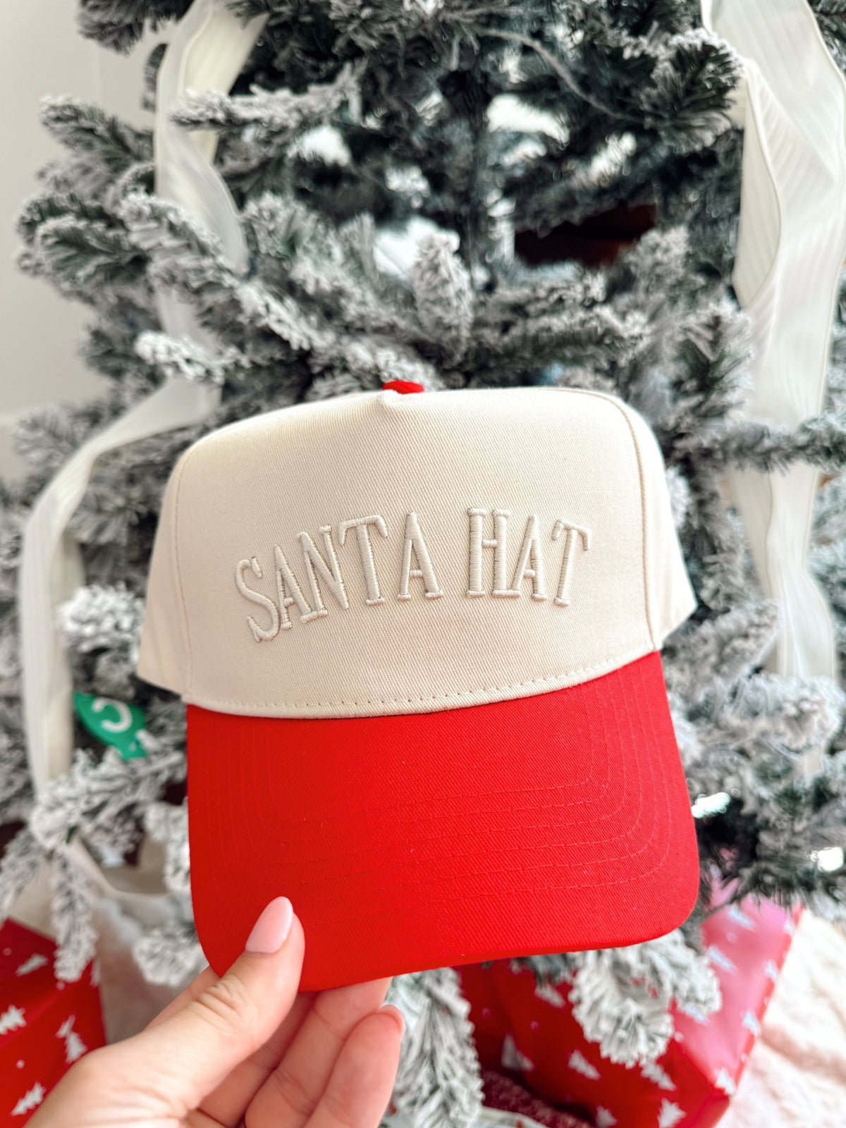 Santa Hat - Red Vintage Trucker Hat - Shop LINNY CO