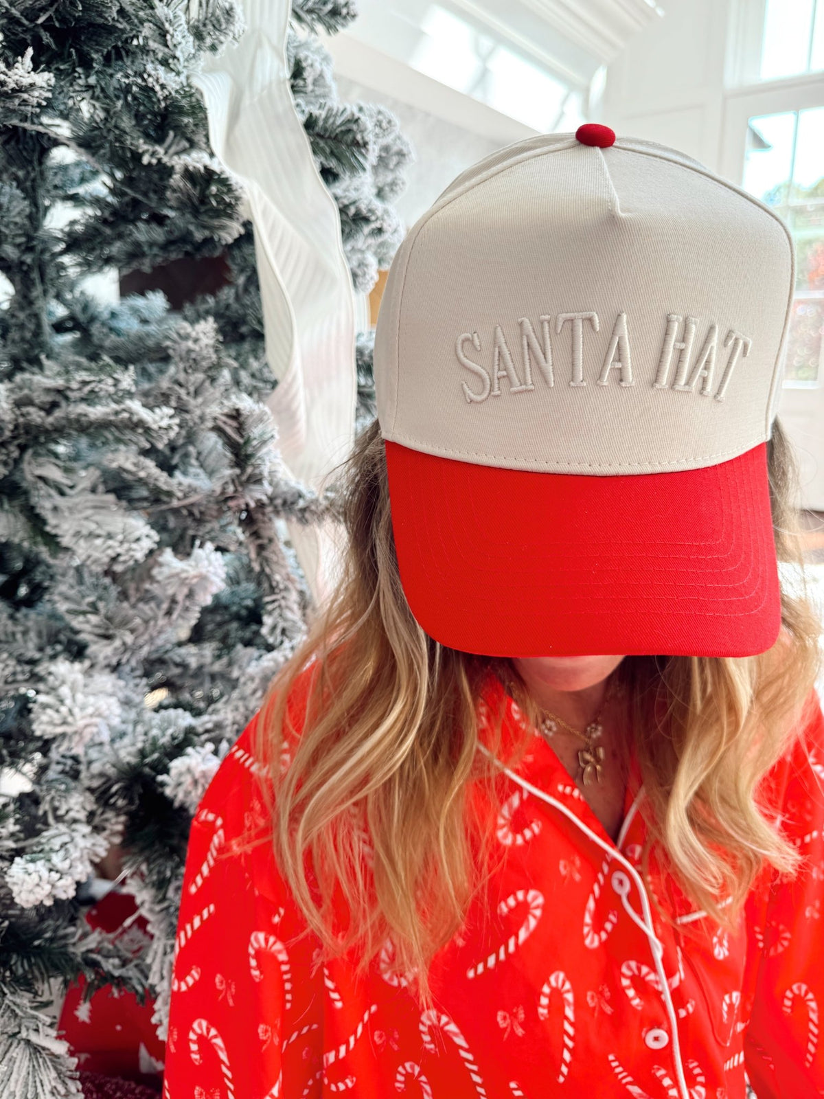 Santa Hat - Red Vintage Trucker Hat - Shop LINNY CO