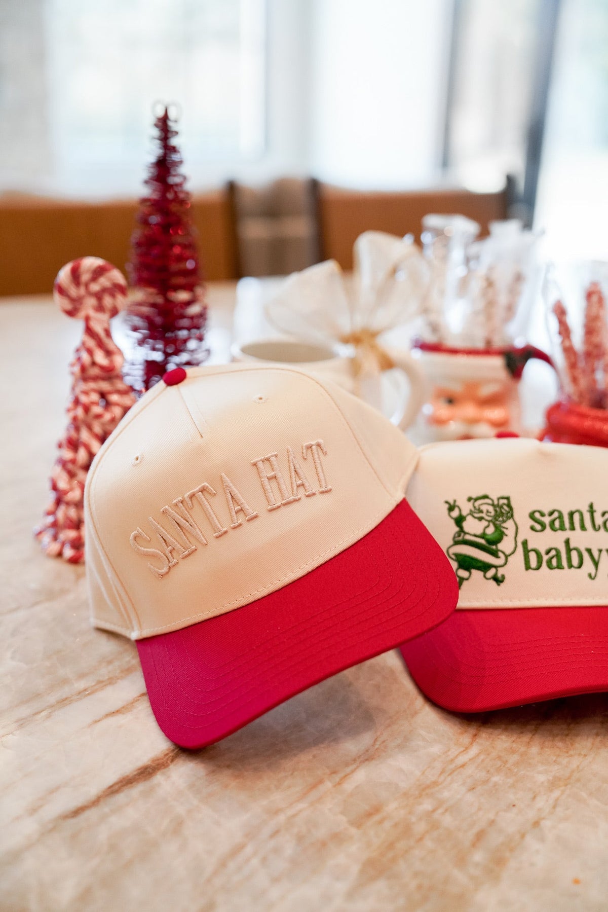 Santa Hat - Red Vintage Trucker Hat - Shop LINNY CO