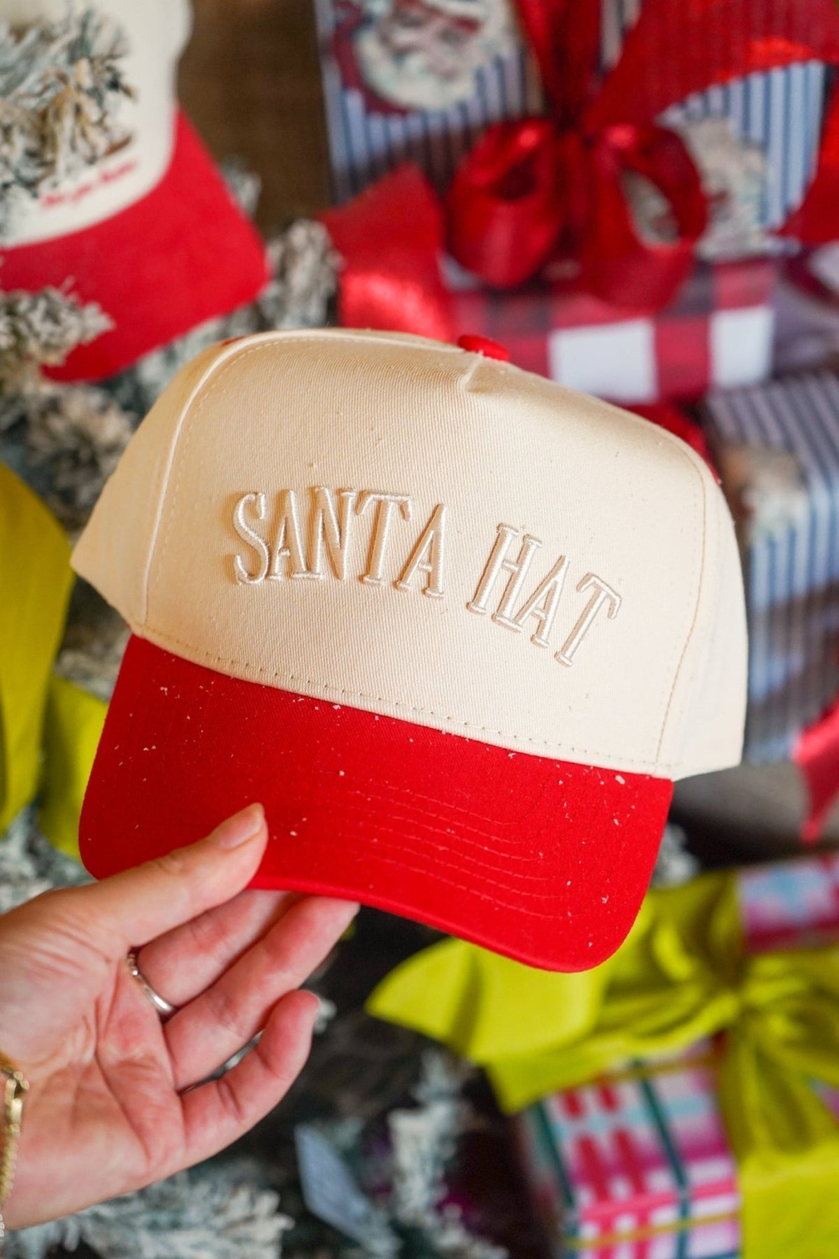 Santa Hat - Red Vintage Trucker Hat - Shop LINNY CO