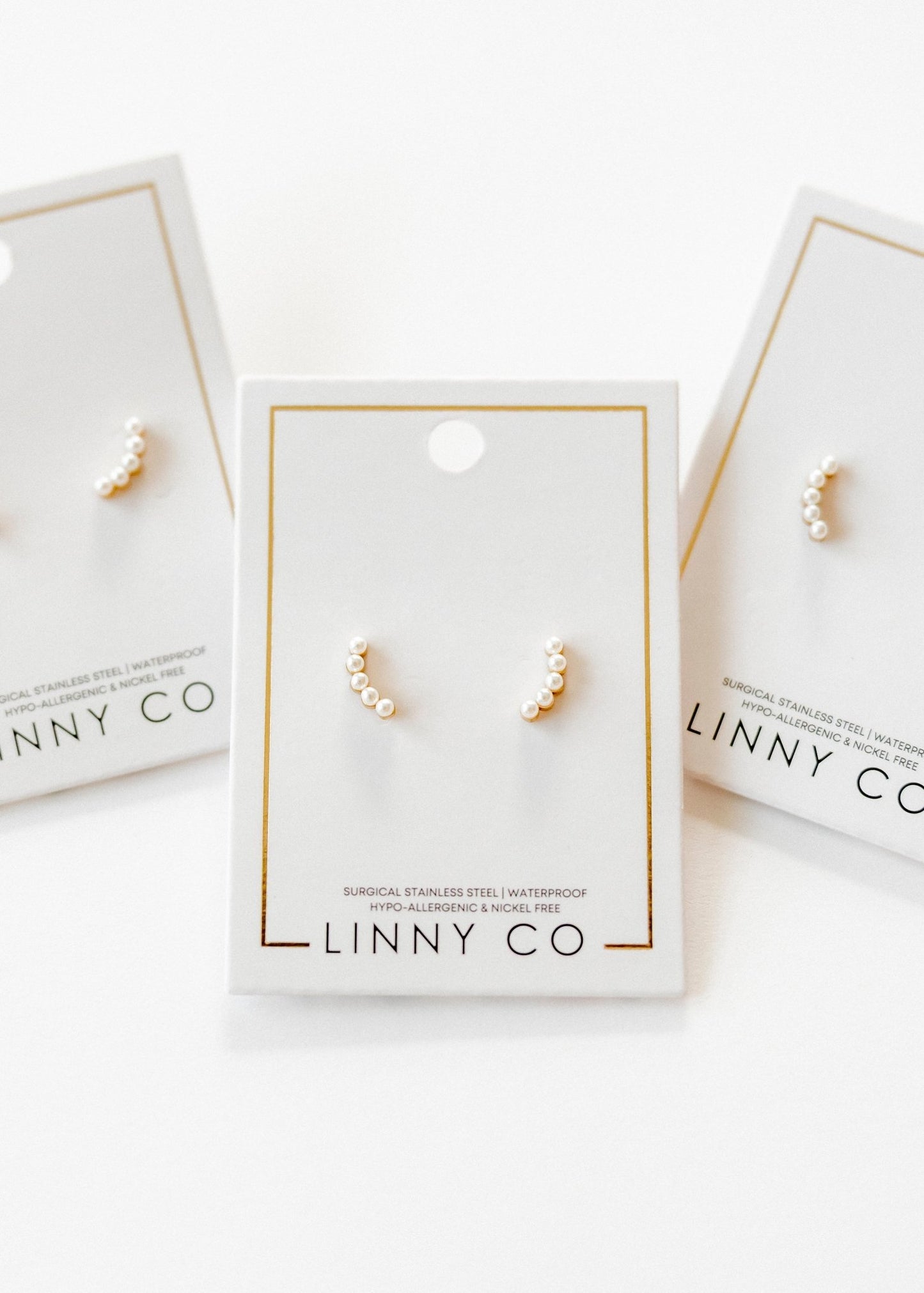 Screwback Stud Earrings - Abigail Pearl - Shop LINNY CO