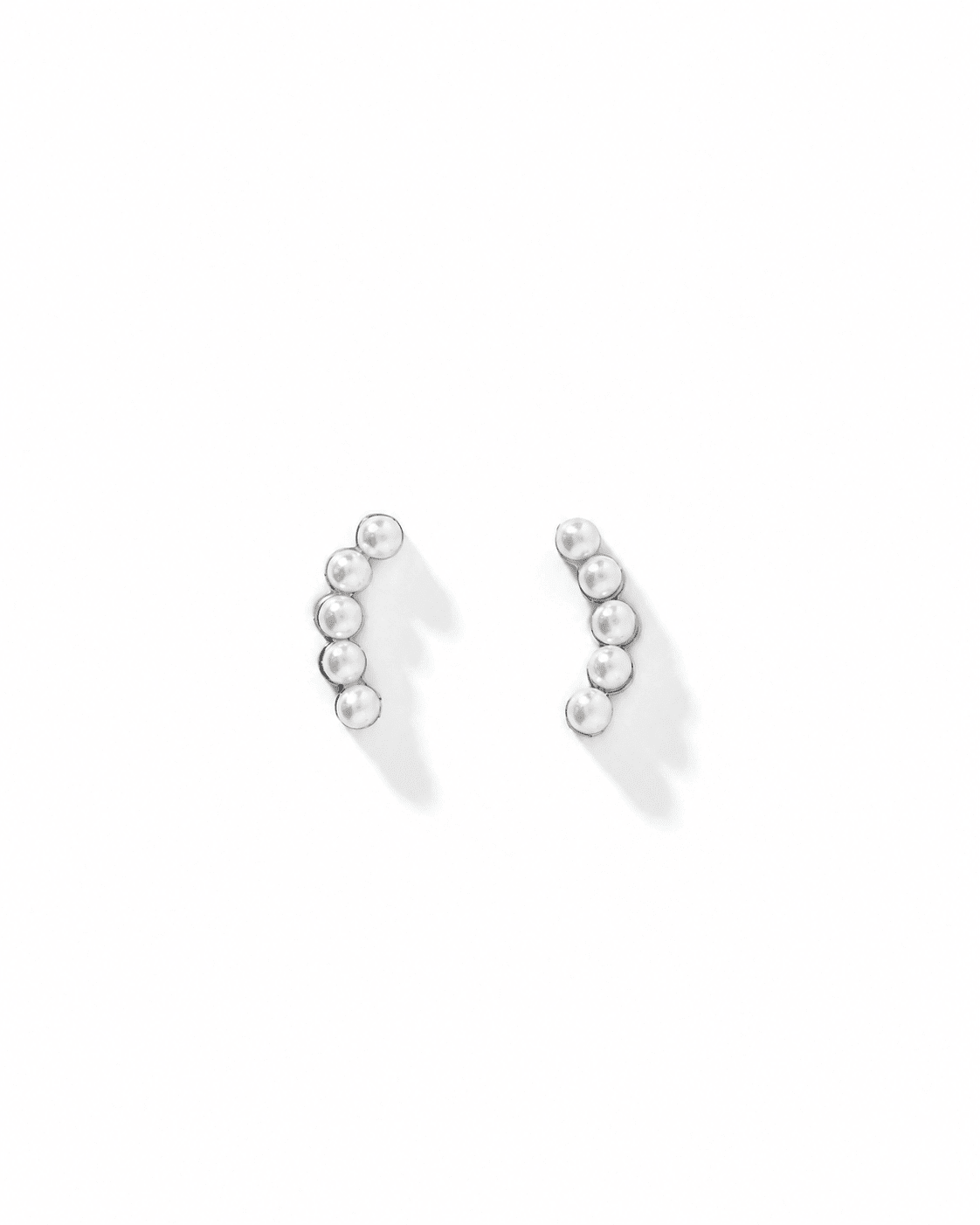 Screwback Stud Earrings - Abigail Pearl Silver - Shop LINNY CO