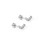 Screwback Stud Earrings - Abigail Sparkle Silver - Shop LINNY CO