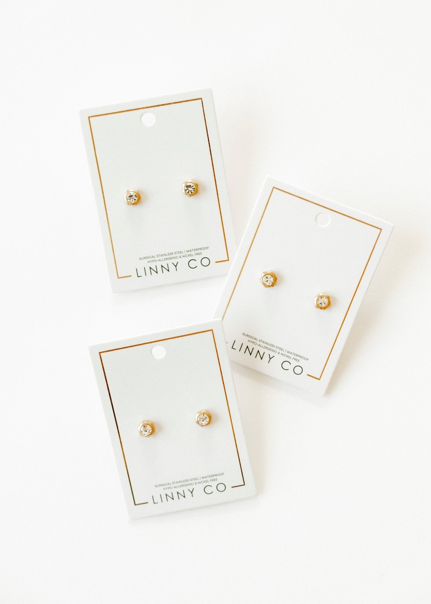 小物 RANDY 25SS TWINKLE (GOLD) Screwback Stud Earrings - Addison Clear - Shop LINNY CO