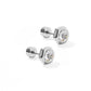 Screwback Stud Earrings - Addison Clear Silver - Shop LINNY CO