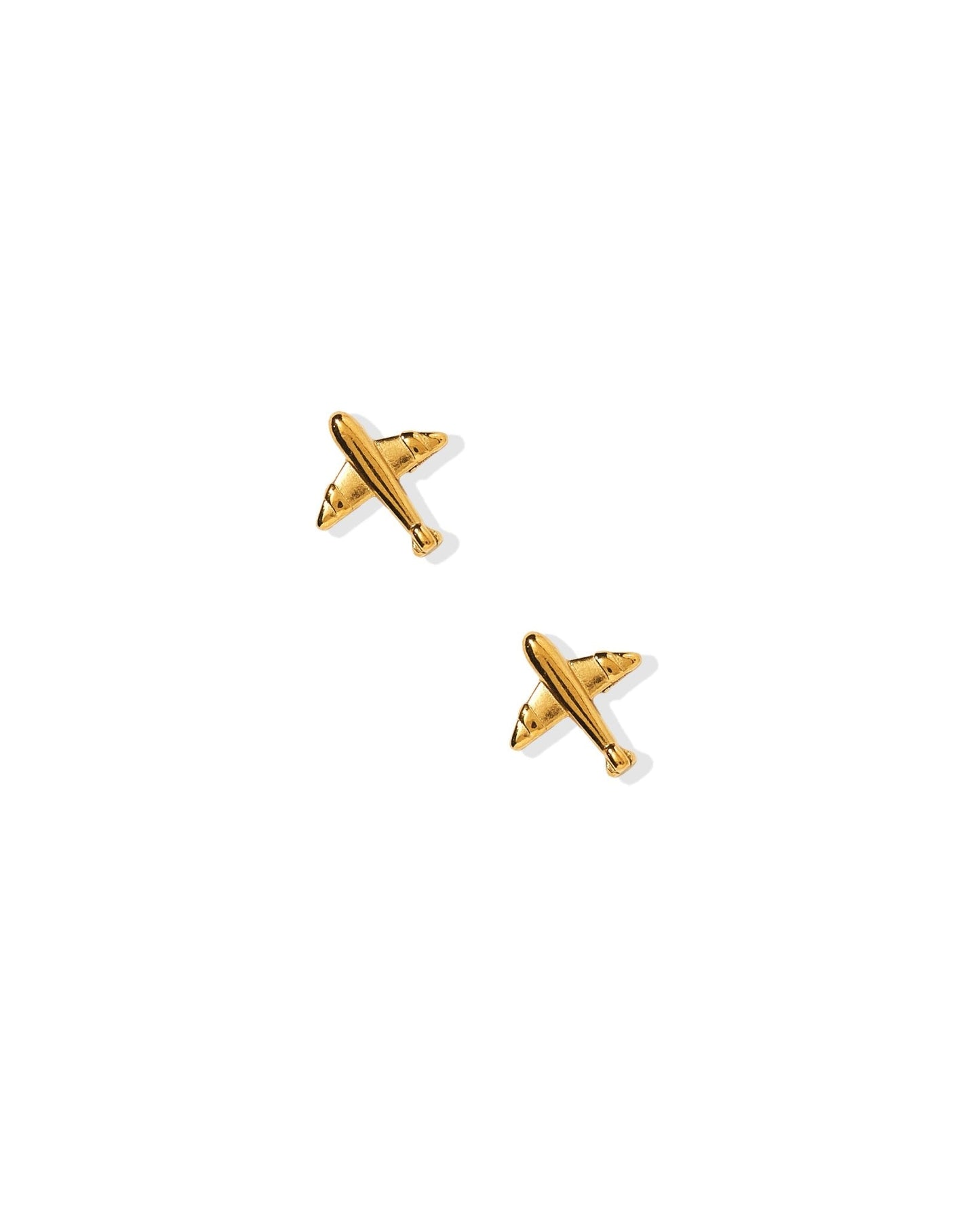 Screwback Stud Earrings - Airplane Gold - Shop LINNY CO
