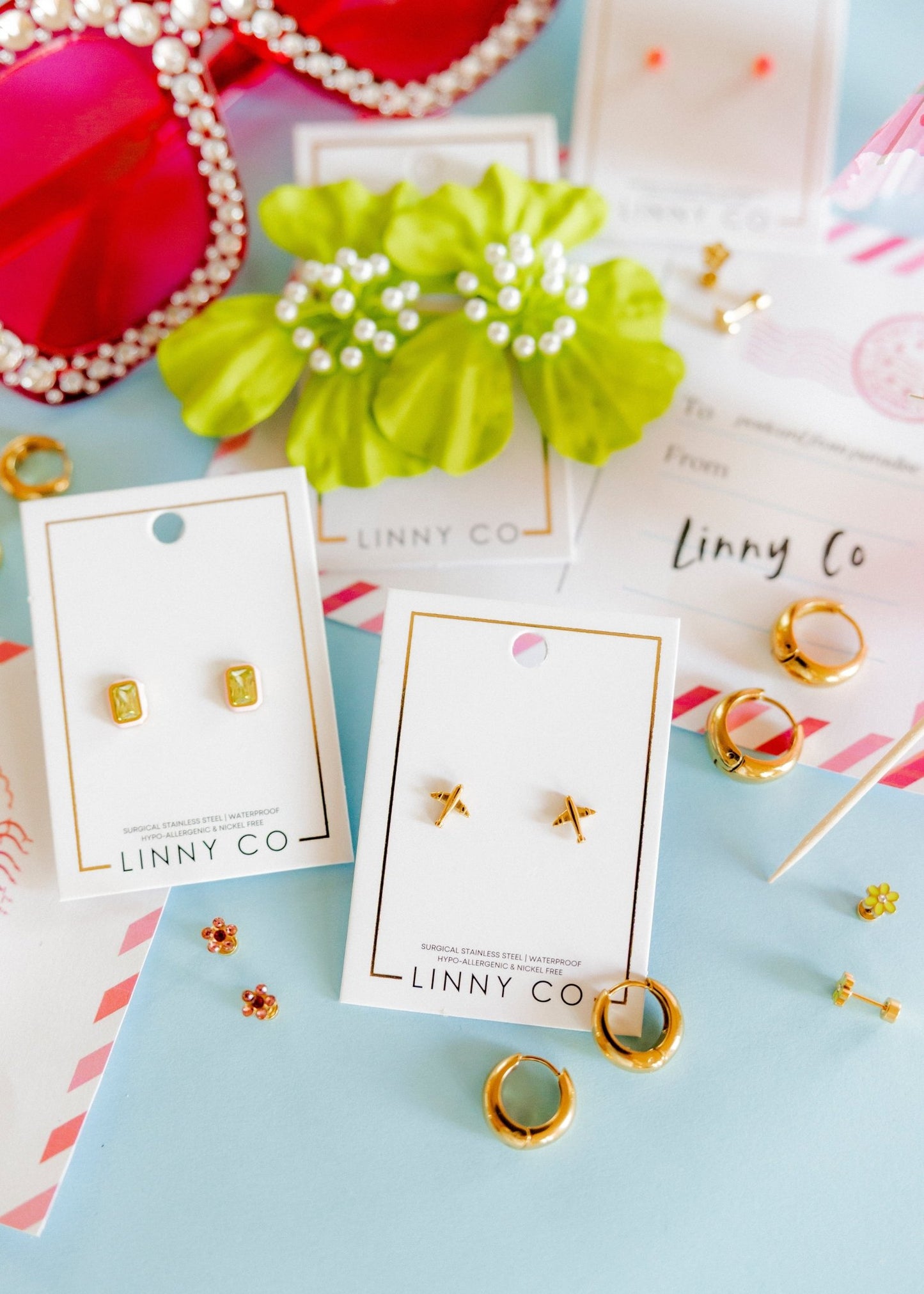 Screwback Stud Earrings - Airplane Gold - Shop LINNY CO