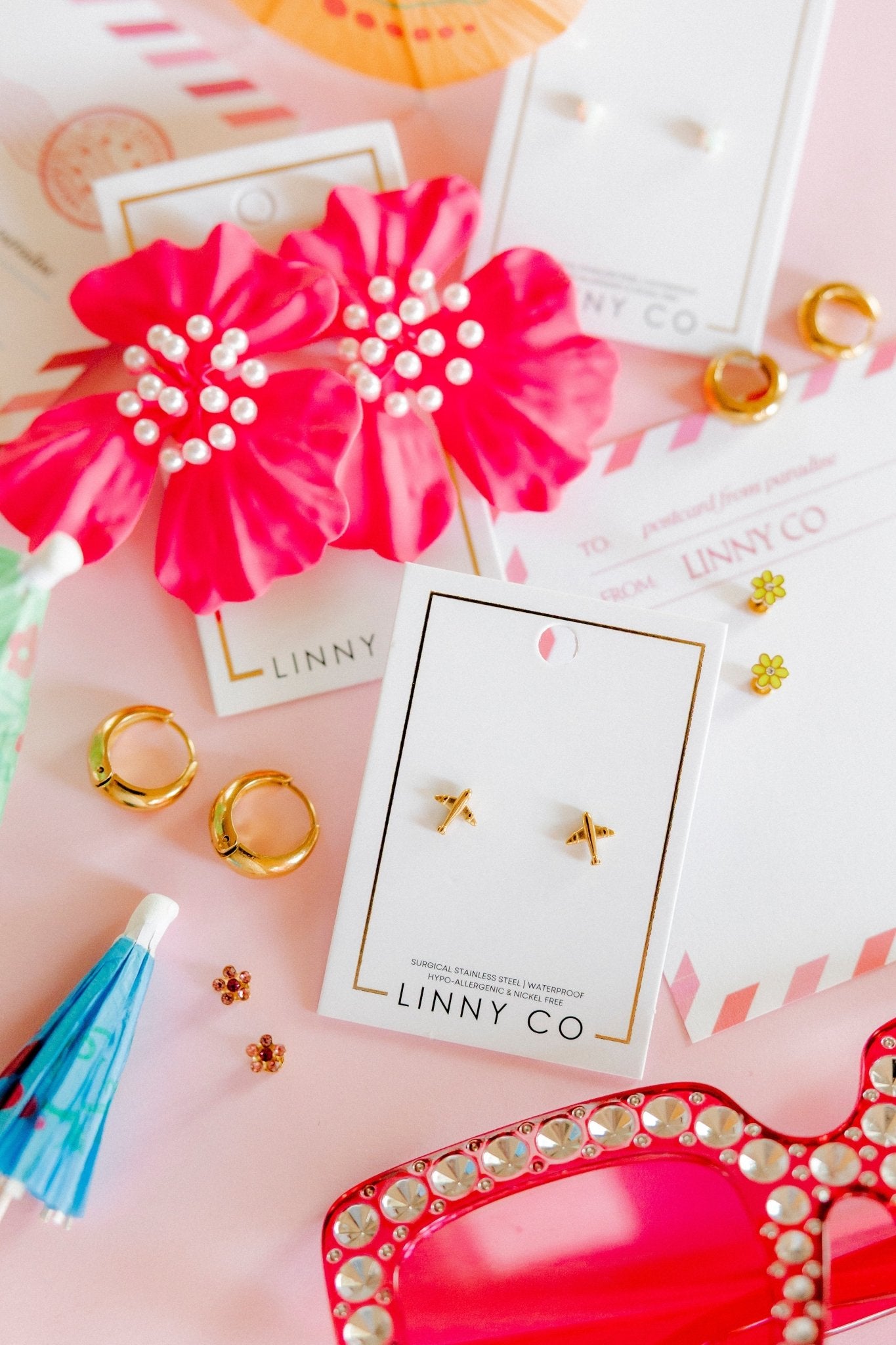 Screwback Stud Earrings - Airplane Gold - Shop LINNY CO