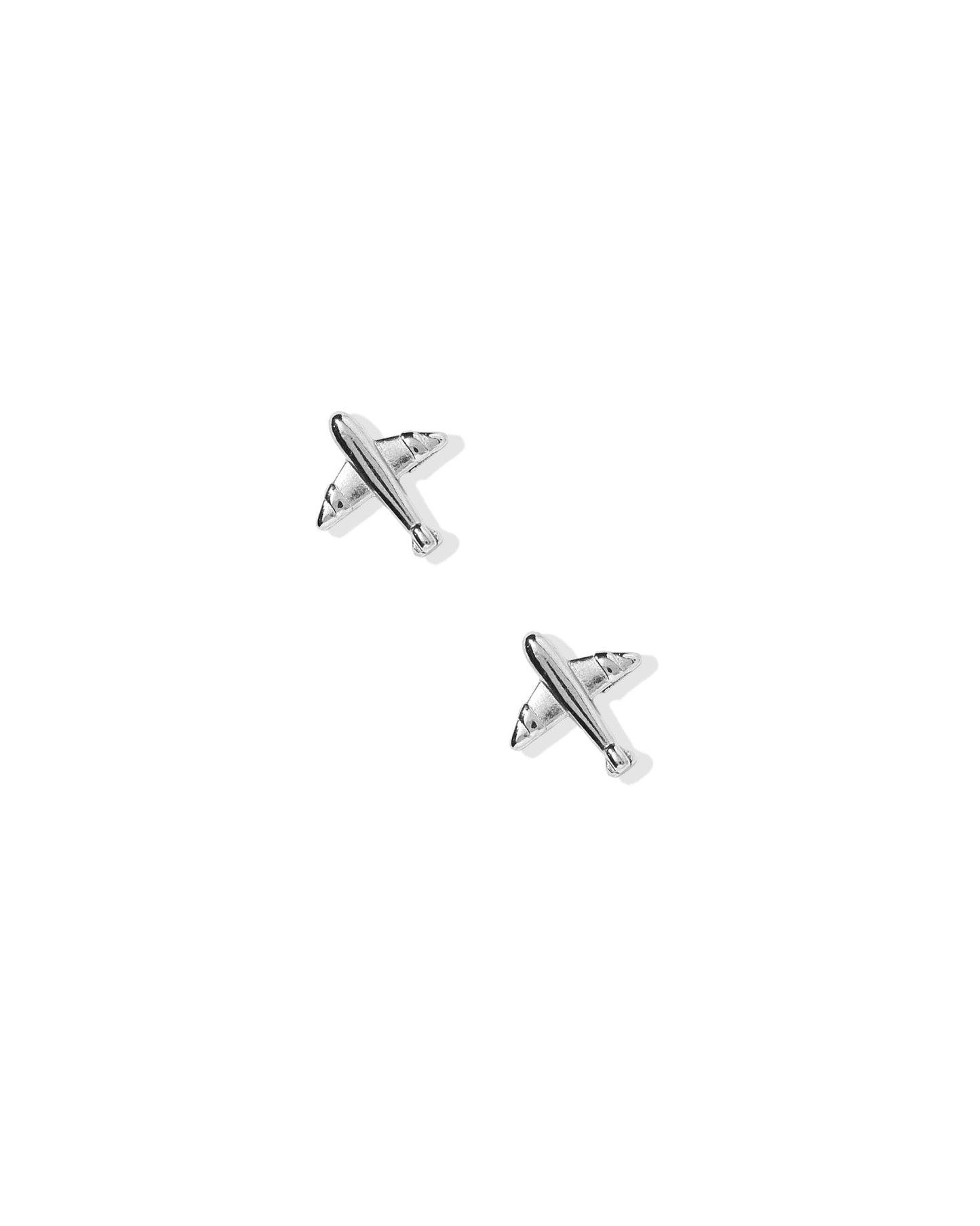 Screwback Stud Earrings - Airplane Silver - Shop LINNY CO