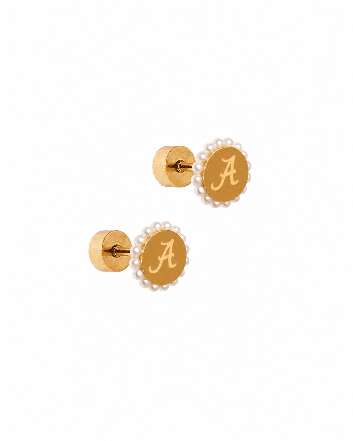Screwback Stud Earrings - Alabama Crimson Tide Alice Gold - Shop LINNY CO