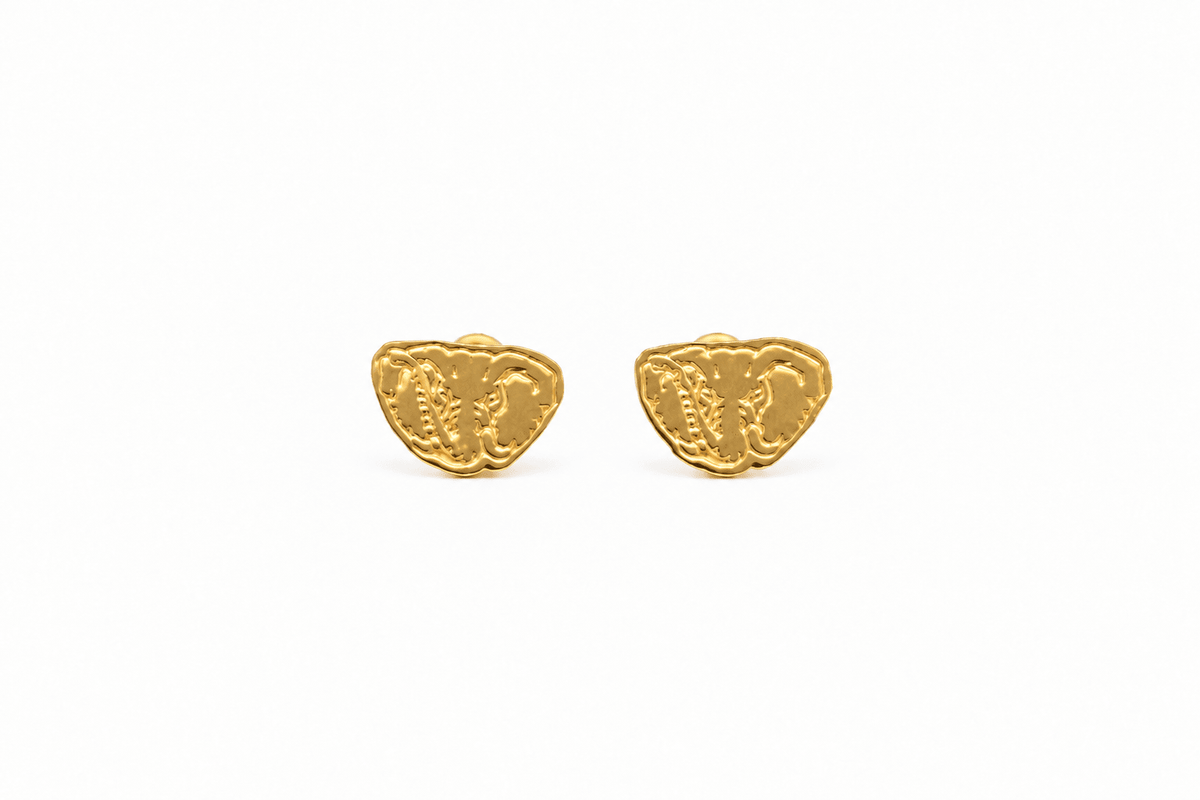 Screwback Stud Earrings - Alabama Crimson Tide Elephant Mascot Gold - Shop LINNY CO