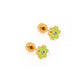 Screwback Stud Earrings - Alli Neon Green - Shop LINNY CO