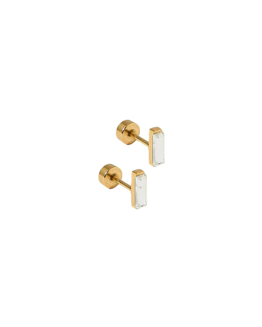 Screwback Stud Earrings - Amber - Shop LINNY CO