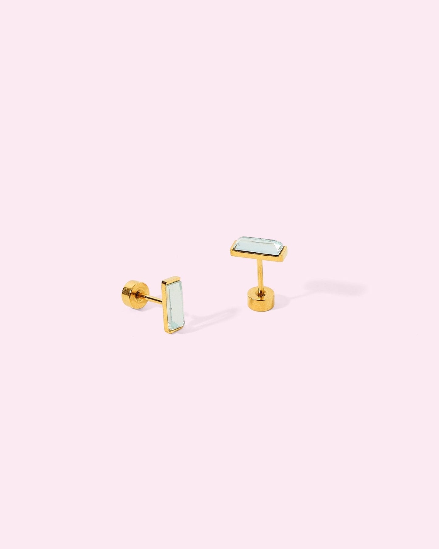 Screwback Stud Earrings - Amber - Shop LINNY CO
