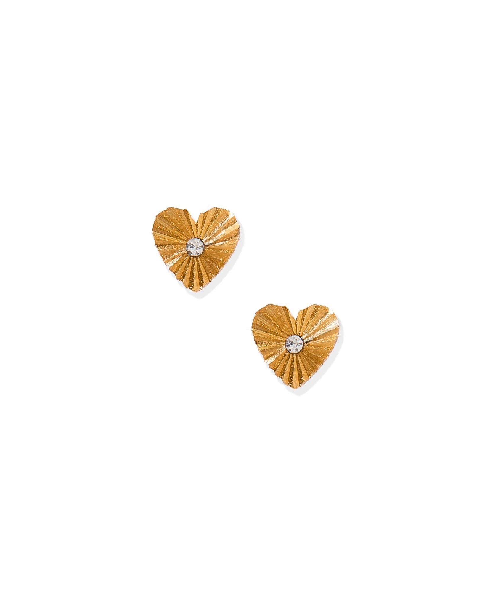 Screwback Stud Earrings - Andrea Heart - Shop LINNY CO