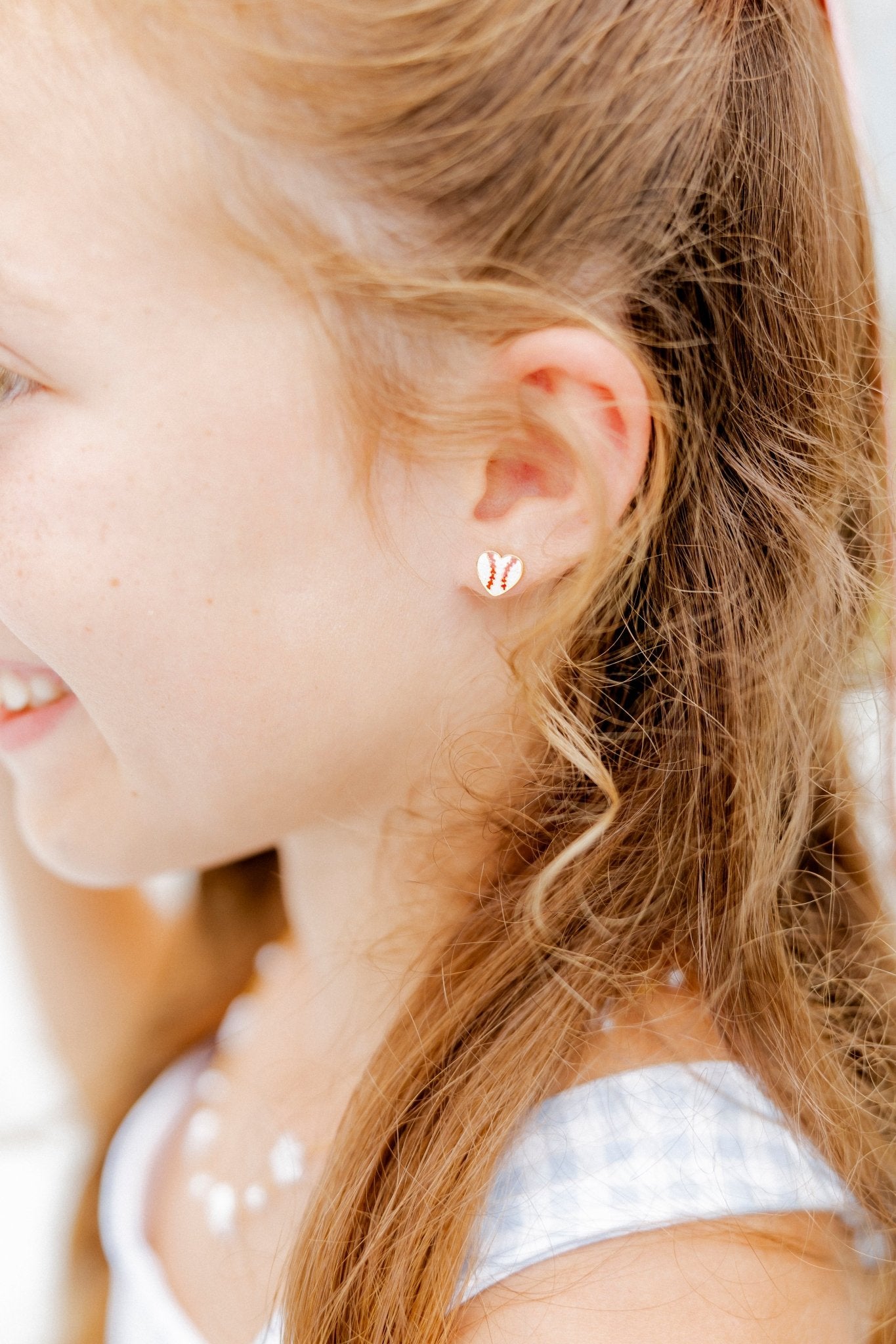 Screwback Stud Earrings - Baseball Heart - Shop LINNY CO