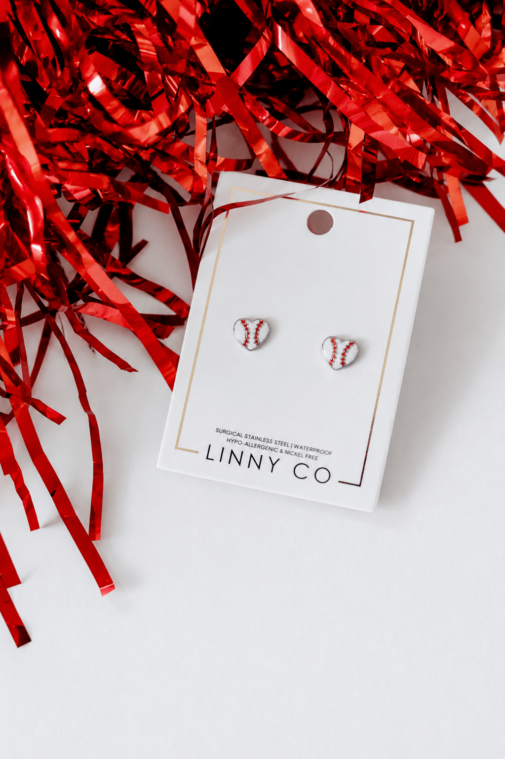 Screwback Stud Earrings - Baseball Silver - Shop LINNY CO